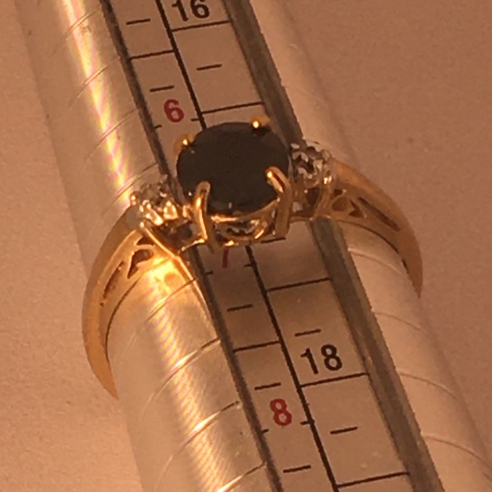 Preloved Solid 10K Sapphire Ring - Picture 6 of 7